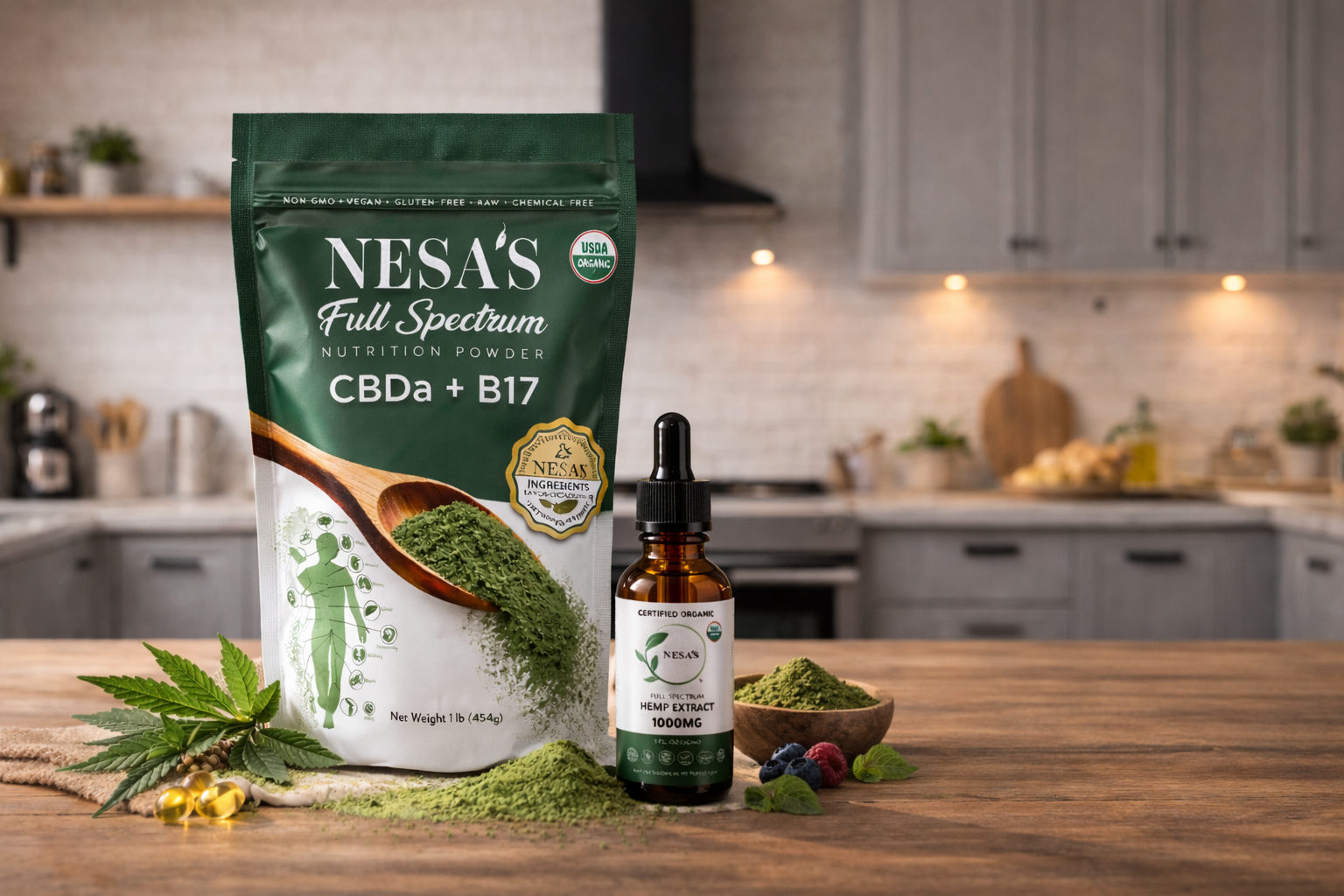Nesa's Hemp Full Spectrum CBDa + B17 product